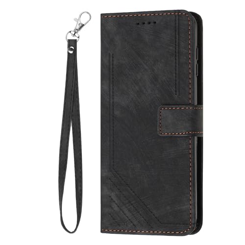 Protection téléphone iPhone 16 étui portefeuille rabat noir - 5