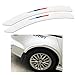 COSMOSS Car Wheel Wells Fender Eyebrow Edge Trim Protector Rubber Strips Side Bumper Protection Guard Automobile Anti-Scratch Corner Pad Fit Most Car SUV Pickup Truck (White, 40-cm Curved)
