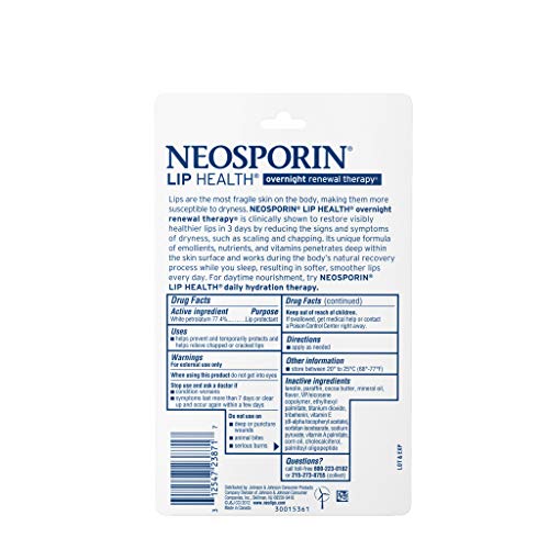 Neosporin Lip Health Overnight Renewal Therapy 0.27 Oz (Pack Of 3) #TOP1