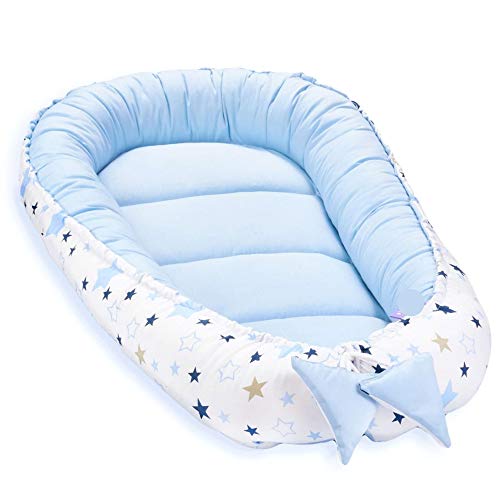 Bozzolo Nido Felice: reductor de cuna universal para bebé 100 % algodón certificado Oeko-Tex ®, protector hipoalergénico transpirable para cuna/cuna/cuna/next t.m.