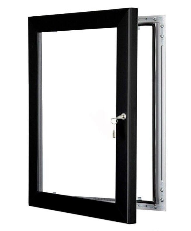 Weatherproof Lockable Poster Frame (Black, A0)
