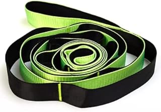 NoLimit 12 Loops Yoga Straps for Stretching and Physical Therapy - Accessories Stretching Equipment with Non-Elastic Flexibility, Hamstring Stretch Strap, Yoga Band and Exercise Straps for PT,