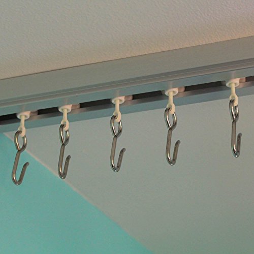 RoomDividersNow Premium Heavyweight Ceiling Track Room Divider Kit - X-Large B, 9ft Tall x 9ft - 12ft Wide (Dark Chocolate)