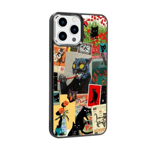 qizjio Cat Phone Case Shockproof Protective Collage Cases for iPhone 14 Pro Max
