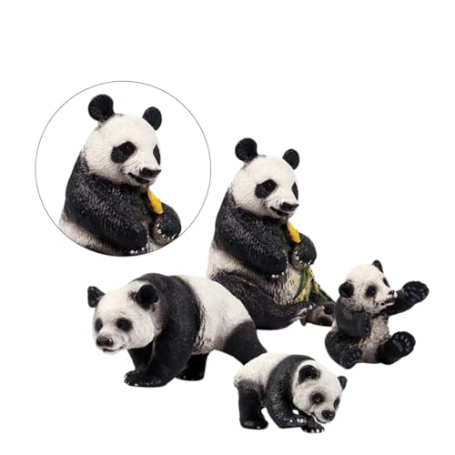 Figurines de pandas réalistes en plastique modèles éducatifs Milisten 4 pièces - 3