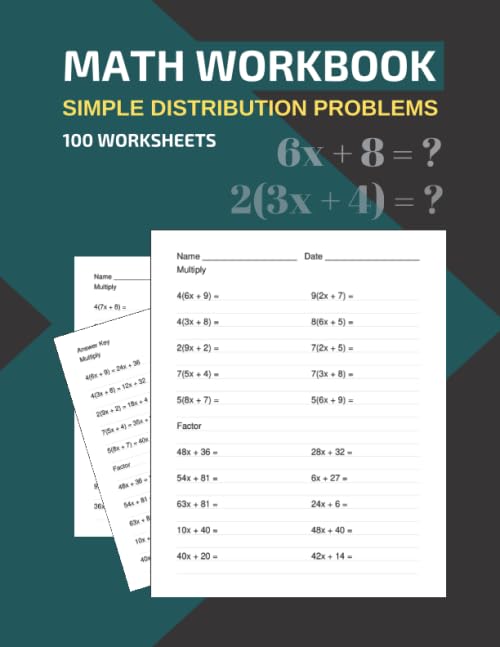 Math Workbook Simple Distribution Problem 100 Worksheets