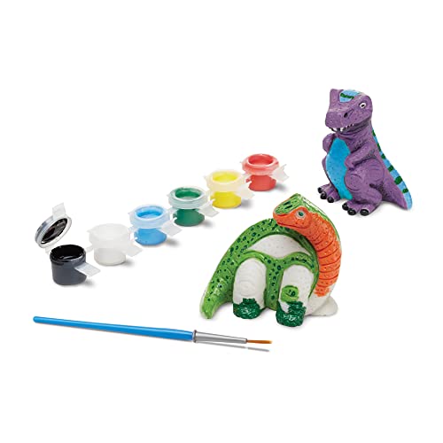 Melissa & Doug Created By Me! Dinosaur Figurines Craft Kit (2 Resin Dinosaurs, 6 Paints, Paintbrush) #TOP4