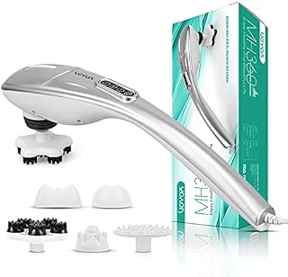 VOYOR Back Massager Handheld Deep Tissue Massager Shiatsu Massagers for Muscles, Back, Foot, Neck, Shoulder, Leg, Calf Pain Relief, Full Body Massage with 5 Functional Heads and 5 Working Modes MH360