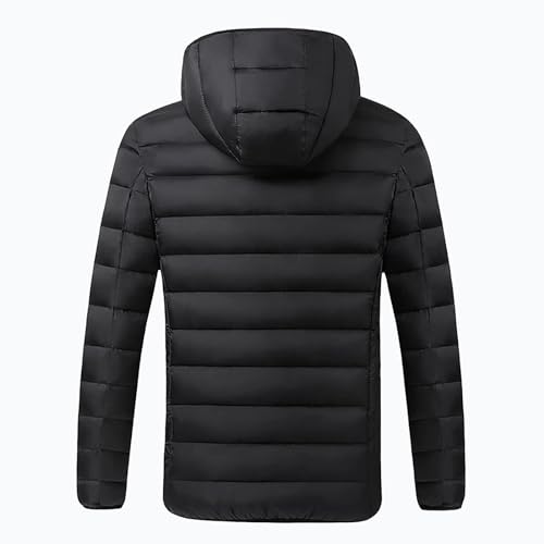 Image of Unisex Heated Down Warm Jackets Lightweight Long Sleeve Winter Coats Windproof Electric Insulated Heated Coat