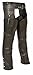 Milwaukee ML1190-BLK-3XL Zippered Thigh Pocket Leather Chaps, 3X-Large, Black
