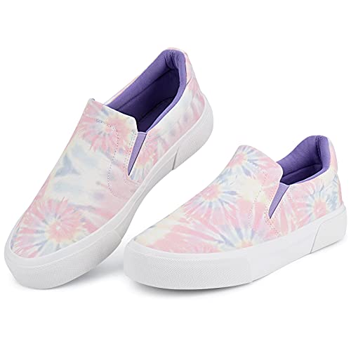 Image of JENN ARDOR Womens Slip On Sneakers Perforated /Quilted Casual Shoes Fashion Walking Flats
