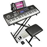 RockJam 61 Key Keyboard Piano Kit with Touch Display