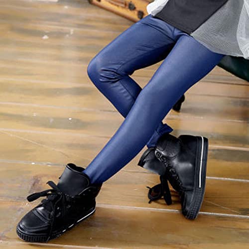 Girls Stretchy Faux Leather Legging Teens Pants Little Girls' Metallic Color Shiny Stretch Leggings for Girls2