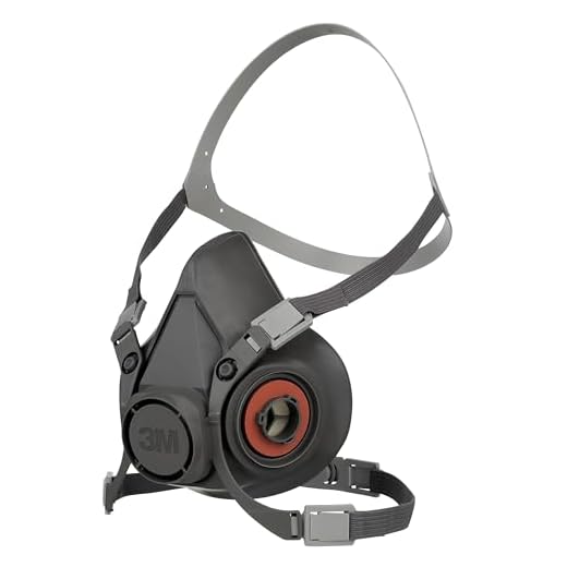 3M Mehrweg-Halbmaske 6300L (Maskenkörper ohne Filter), Größe L, Atemschutz, 1 Stück