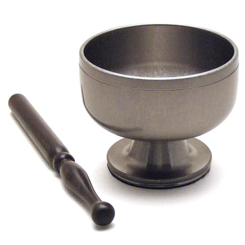 仏壇屋 滝田商店 高台リン(おぼろ銀色) 2.3寸(口径7.3cm×高さ6.2cm)◆家具調仏壇・モダン仏壇に最適なおリン、モダン仏具【滝田商店発行 証明書付】