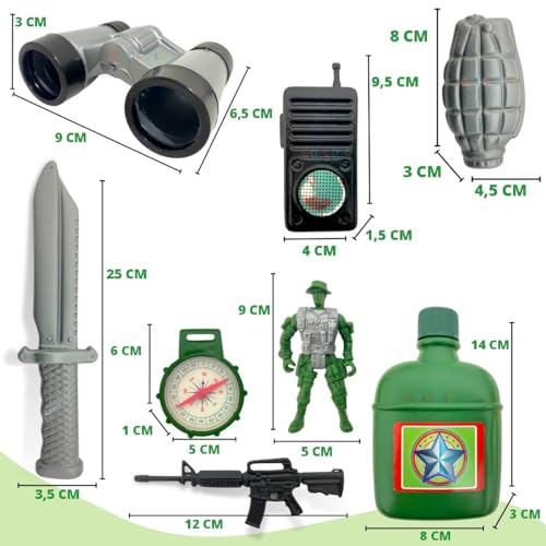 Pica Pau Brinquedos Kit Brinquedo Military Power Médio, Multicor