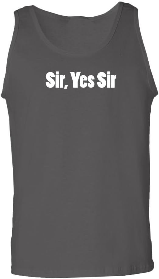 Fierce Pup Men's - Sir, Yes Sir - Men's Tank Top Charcoal Grey