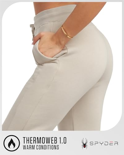 Spyder Womens Jogger Pants - Slim Fit Athletic Sweatpants Women - High Waisted Soft Brushed Fleece Joggers for Women3