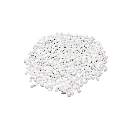 Namzi 1 piece natural stone white irregular non perforated crushed stone, DIY handmade accessory, suitable for fish tank, potted plant decoration, home decoration (5-7mm)