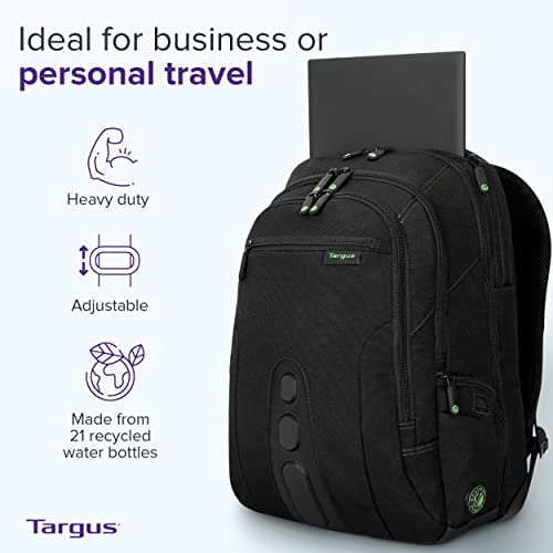 Image of Targus Spruce EcoSmart Backpack for 15.6 Inch Laptops, Black (TBB13US)