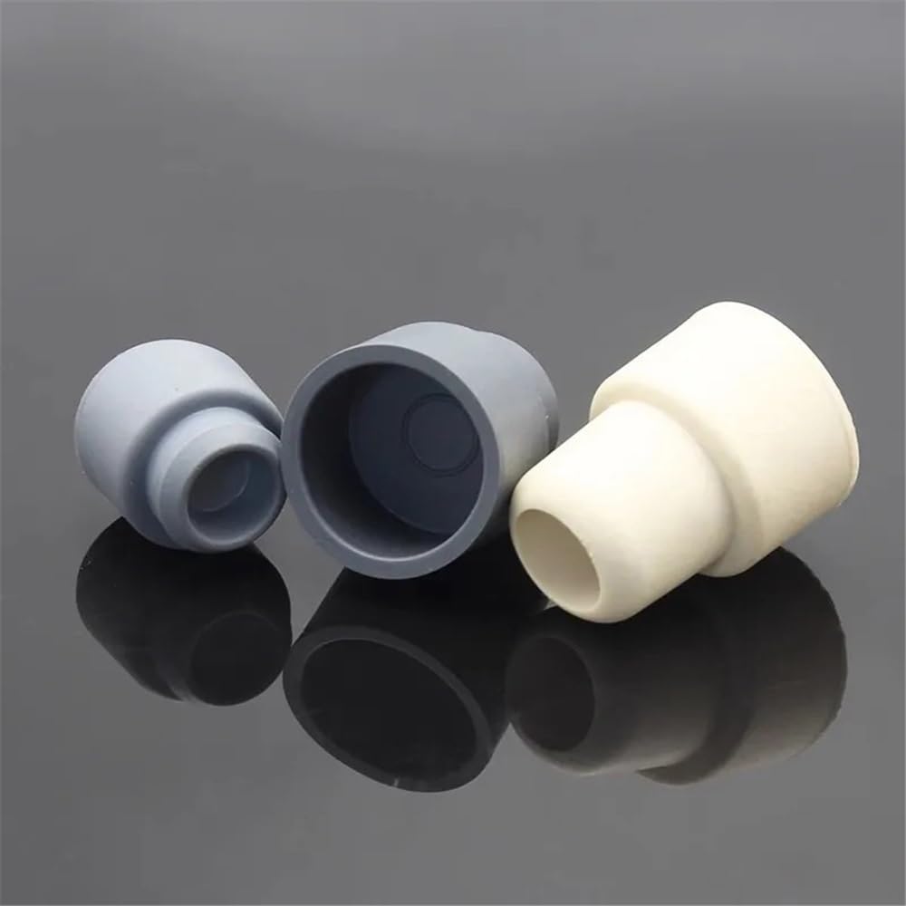 Tapón de goma laboratorio gris blanco tamaños 14 19 24 50 100 Uds tapa rosca inversa | White No.24 100pcs