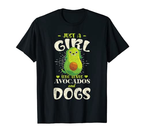 Nur ein Mädchen das Avocados und Hunde liebt Haustier Hund T-Shirt