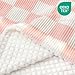 HOMRITAR Pink Baby Blanket with Checkered, Comfy Durable Corduroy Toddler Blankets with Double Layer 3D Square Grid Backing, Reversible Bed Blanket for Boys Girls Infant Newborn 30 x 40 Inch