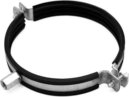 H&C VENT Duct Pipe Clamp Hose with Rubber Sealing - Insert │Air Ventilation Mounting Bracket│Round Ducting Exhaust Holder│for Metal Plastic PVC Aluminium and Draining Pipes (Ø 100 mm / 3.9)