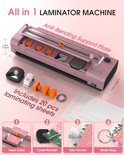 11 x 17 Laminator, Thermal & Cold Laminator Machine, Auto-Feed Jam-Free, Includes 20 Sheets, Cutter & Corner Rounder, for Photos, Letter to Legal, Home Office School, Personal & Co image 6