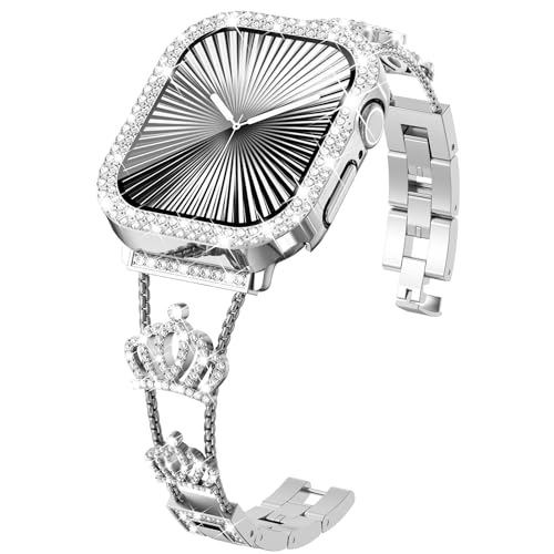 Bracelet Apple Watch 40mm en acier inoxydable et strass de haute qualité