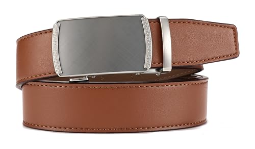 Image of CHAOREN Mens Belt Leather Ratchet Belt - Customizable Fit, Effortless Style (35mm)
