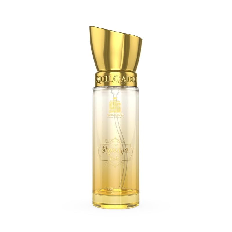 Adilqadri Shanaya Gold Perfume for Men & Women | Long-Lasting Arabic & Woody Scent | Eau de Parfum with Spicy, Floral, Vanilla & Woody Notes | Ideal for Anniversaries & Special Occasions | 20 ML