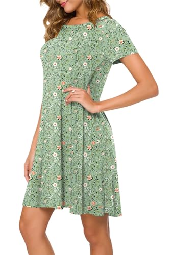 Image of POPYOUNG Women's Dress Fall Outfits Casual Midi Sundress