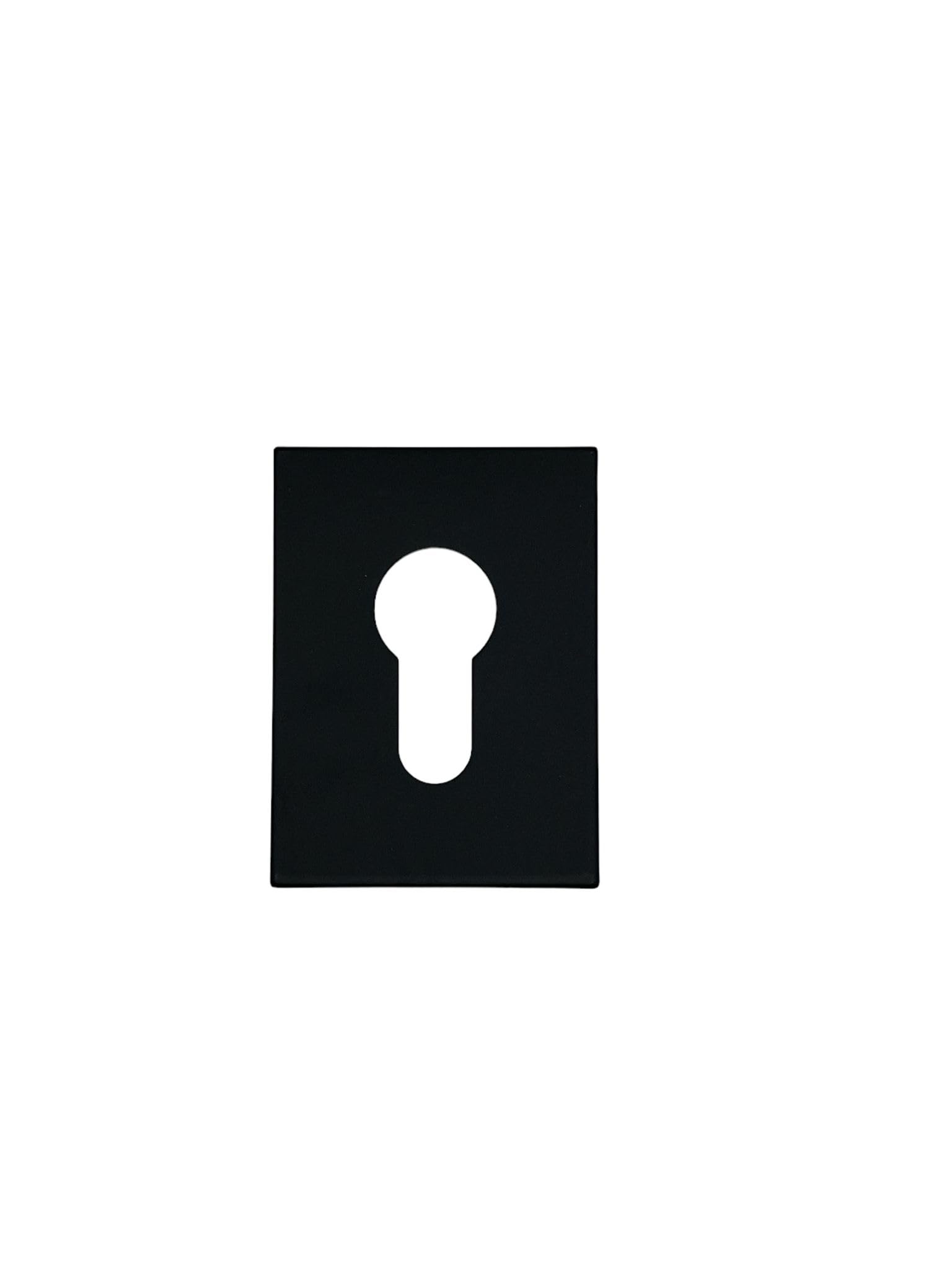 Bary Black Adhesive Flat Plate Escutcheon Euro