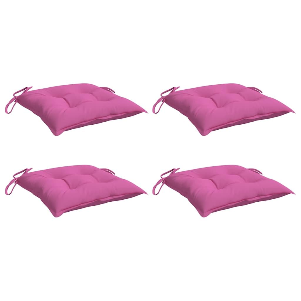 Coussins de chaise rose 40x40 cm lot de 4 pour canapé de jardin et patio