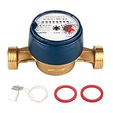 Contador de agua para agua fría QN 2,5 130 mm, conexión de 1 pulgada en la rosca del contador.