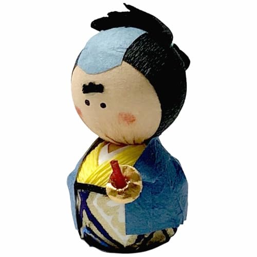起き上がりこぼし人形 侍 サムライ 日本製 おきあがりこぼし 起き上がり小法師 縁起物 日本のお土産 民芸品 ミニ人形 さむらい フィギュア 倒れないお守り 人形 インテリア
