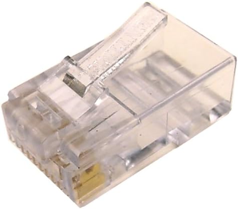 UTP-7010-99 Cat6 2-Piece RJ45 Connector for Solid Wire 100 Pack (Clear)