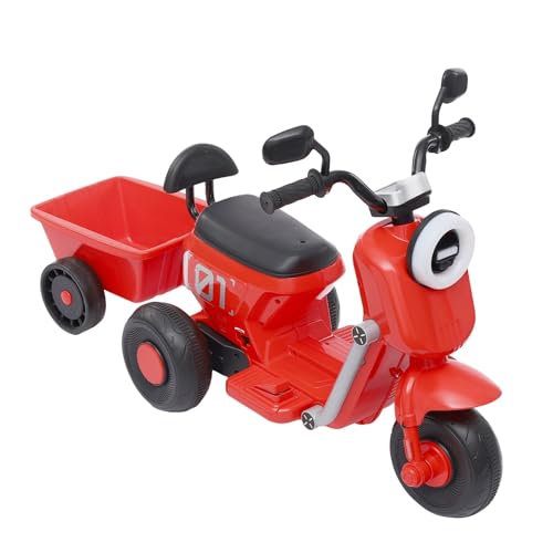 Elektro Motorrad Kinder Electric Motorcycle für Kinder ab 2 Jahren Elektro Motorrad bis 50 kg Tragfähigkeit mit 6V Batterie für Pitbike Dirtbike und Gärten (Rot)