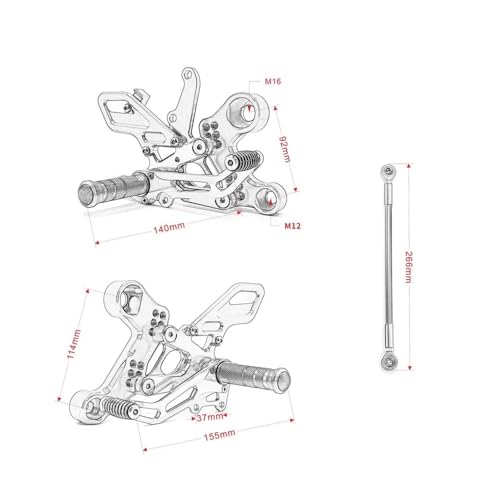 Repose-Pieds Arrière MT09 en CNC de Haute Précision pour Tracer 900 - 4