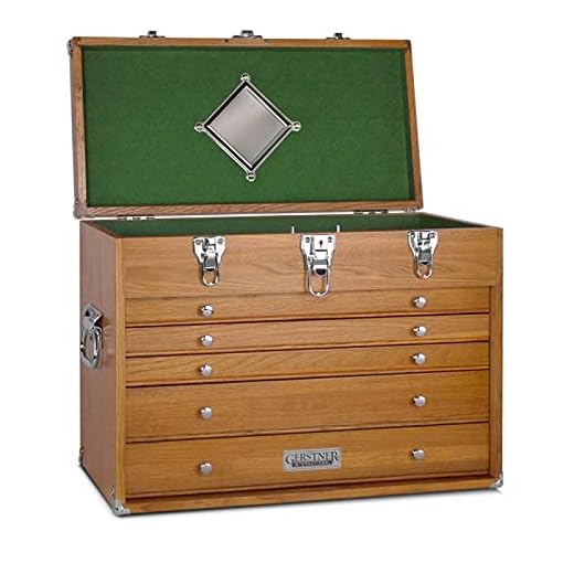 Gerstner International GI-T20A Red Oak 5-Drawer Hobby Chest
