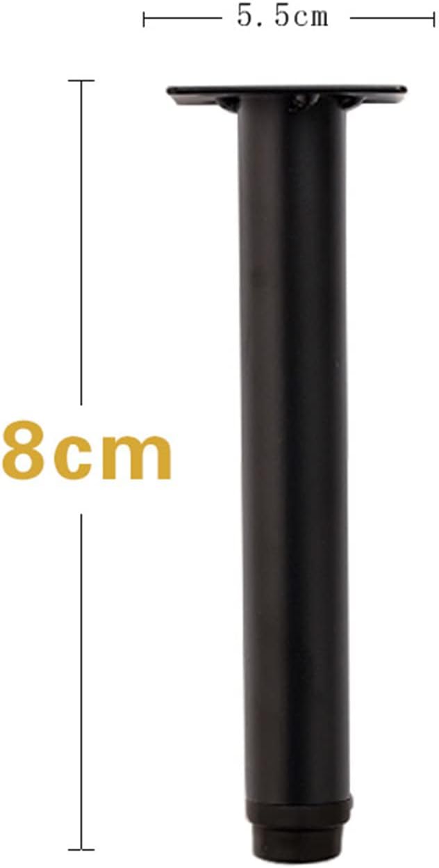4 Packs Bedside Table Feet Table Legs Adjustable Furniture Feet Furniture Legs TV Cabinet Feet Dresser Legs Cabinet Feet Furniture Hardware Legs Metal Legs (8cm/3.2in,Black)