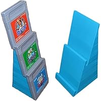 Tiered Cartridge Display Holder for Nintendo Game Boy/Game Boy Advance/GB/GBC/GBA, 3-Slot Game Card Stand Organizer Rack Tray Storage Accessory (Teal)