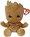 Produktbild TY Groot Marvel Avengers Beanie Babies Regular, Lizenziertes Beanie Baby Weichplüsch Spielzeug, Sammlerstück Kuscheliger Plüschteddy, Braun