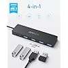Anker USB C Hub 4 Ports, Multiple USB 3.0 Hub with 5Gbps Data Transfer, Extender for Type C Port Laptop, PC, Desktop and More (2 ft USB-C Connector, Charging Not Supported)