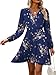 MixShe Summer Dresses for Women 2025 Wedding Guest Anthropologie Dress Fall Fashion Italian Outfits Elegant Classy Homecoming Clothing Plus Size Beach Vacation Clothes A Navy Floral Large