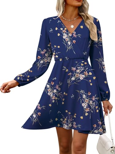 Summer Dresses for Women 2025 Wedding Guest Dress Fall Fashion Italian Outfits Elegant Classy Homecoming Clothing Plus Size Beach Vacation Clothes A Navy Floral Medium2
