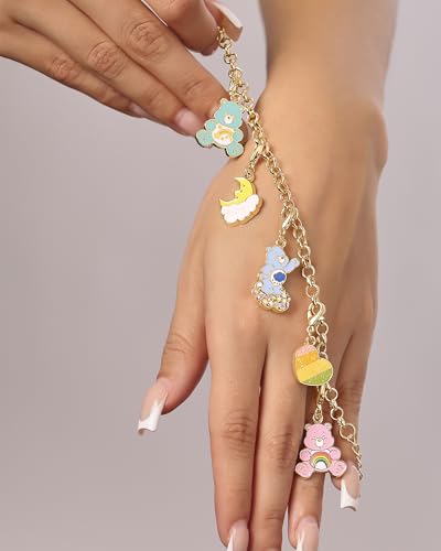 SALLY ROSE Care Bears Jewelry Set Official License, Fashion Charm Bracelet and Necklace with 5 Interchangeable Care Bears Charms4