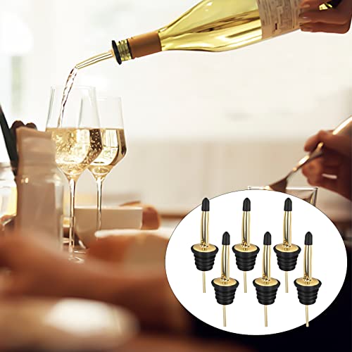 6 Stks Fles Pourers Rvs Taps Uitloop Lekvrije Freeflow Pourer Spirit Liquor Dispenser Drankjes Speed Pourers met Rubber… - Image 7