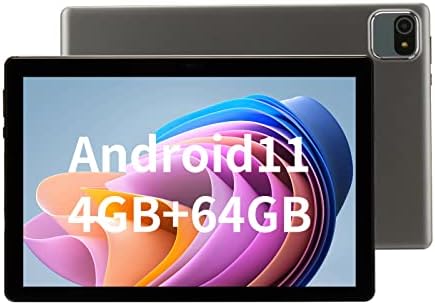 YOUXD Tablet 10 Inch Android 11 Tablet PC IPS HD Display with 2.0 GHz Quad-Core Processor 4GB RAM 64GB Storage│5MP+8MP Dual Camer│6000mAh Battery│Support WiFi│Bluetooth,USB Type-C (Grigio)